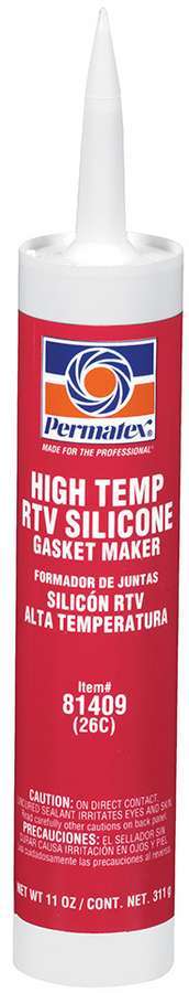 PERMATEX 81409 - Hi-Temp RTV Silicone Red 11oz Cartridge image