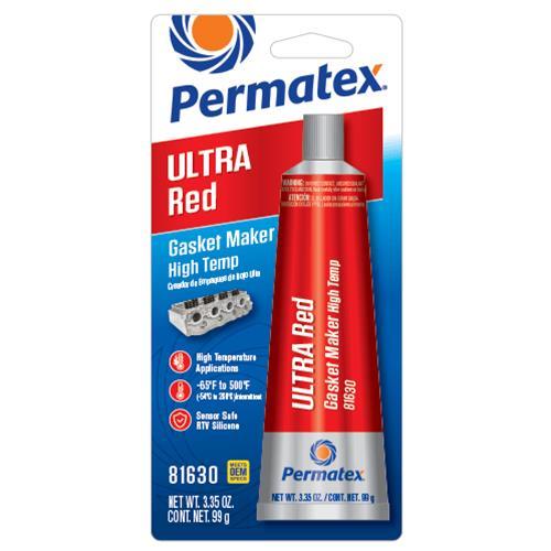 PERMATEX 81630 - Ultra Red Gasket Maker 3.35 oz Carded Tube image