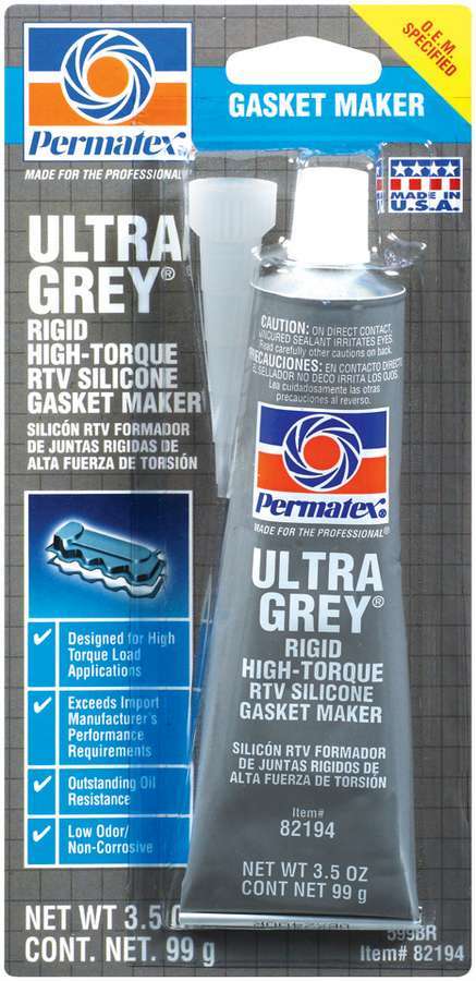 PERMATEX 82194 - Ultra Grey Gasket Maker 3.5 oz Carded Tube image