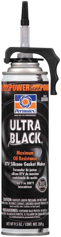 PERMATEX 85080 - Powerbead Ultra Black RTV Silicone 9.5oz image