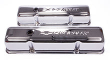 Load image into Gallery viewer, PROFORM 141-103 - SBC Chrome Bowtie V/C&#39;s - Tall w/Baffle image