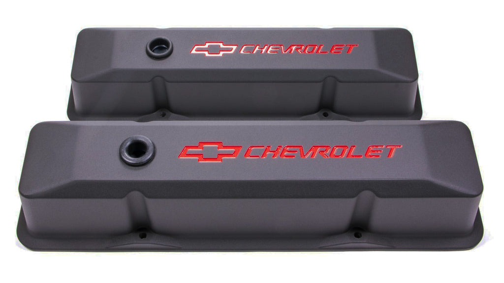 PROFORM 141-116 - SBC Blk Crinkle Die Cast V/C's - Tall w/Baffle image