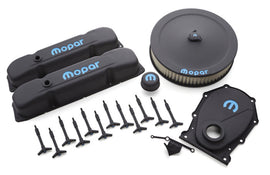 PROFORM 440-812 - Engine Dress-Up Kit Blac k Crinkle w/Blue MOPAR image