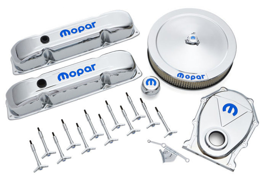 PROFORM 440-814 - Engine Dress-Up Kit Chro me w/Blue MOPAR image