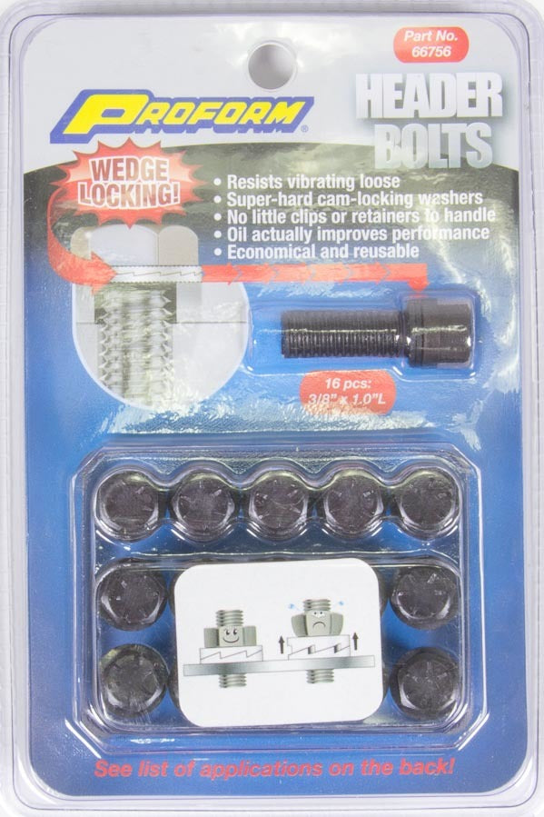 PROFORM 66756 - Wedge Locking Header Bolts 3/8in x 1in 16pcs. image