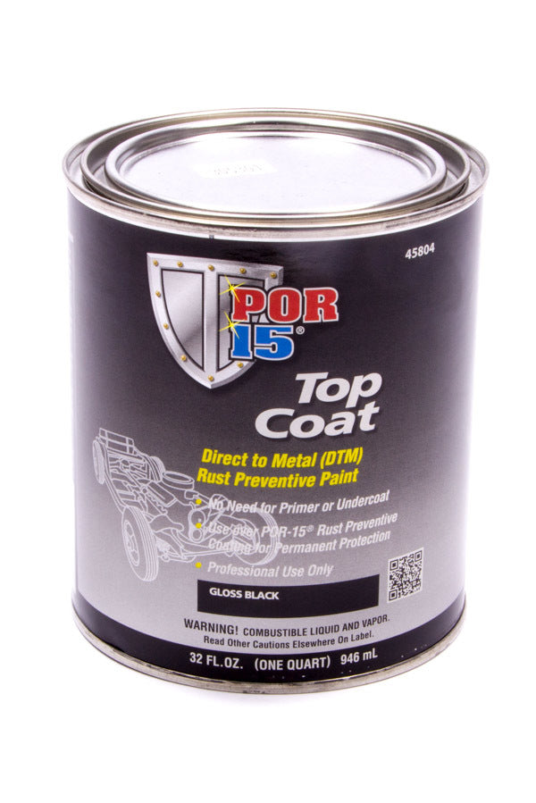 POR-15 45804 - Top Coat Paint Gloss Black Quart image