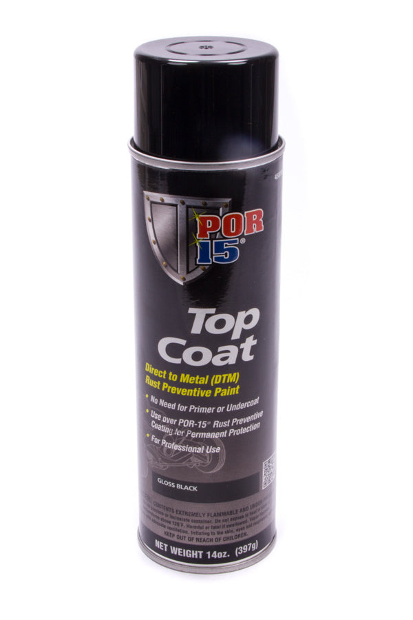 POR-15 45818 - Top Coat Paint Gloss Black 14oz Aerosal image