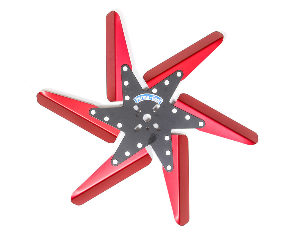 PERMA-COOL 83182 - Flex Fan Aluminum 18in Black Center/Red Blades image