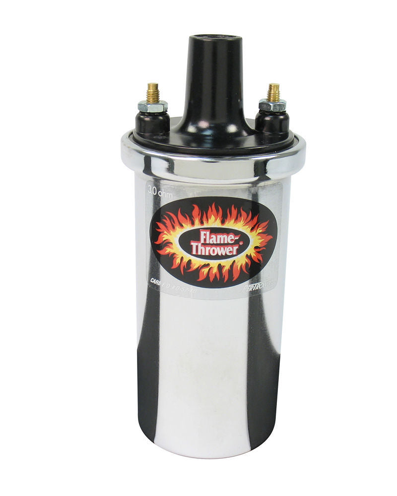 PERTRONIX IGNITION 40501 - Flame-Thrower Coil - Chrome oil filled 3 ohm image