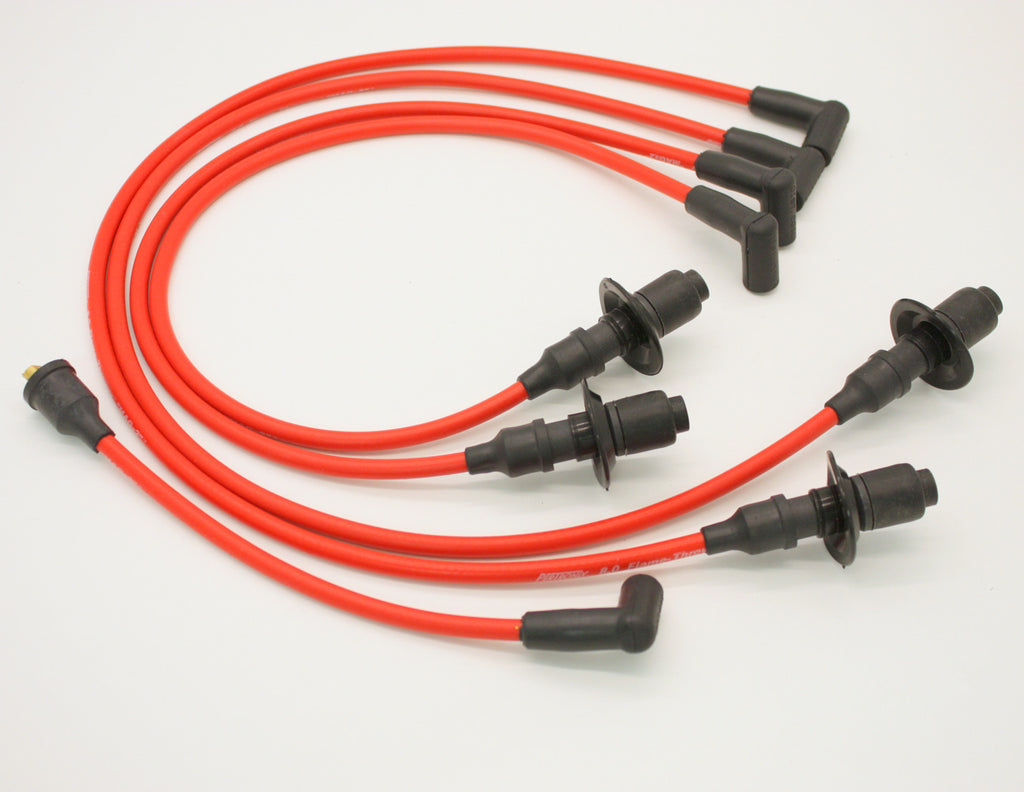 PERTRONIX IGNITION 804404 - 8mm Spark Plug Wire Set VW w/Male Tower Cap Red image