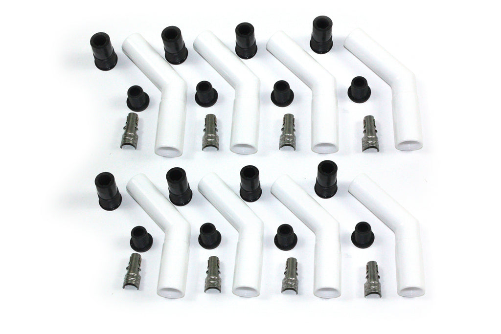 PERTRONIX IGNITION 8503HT-8 - Ceramic Spark Plug Boot Kit 45-Deg 8pk White image