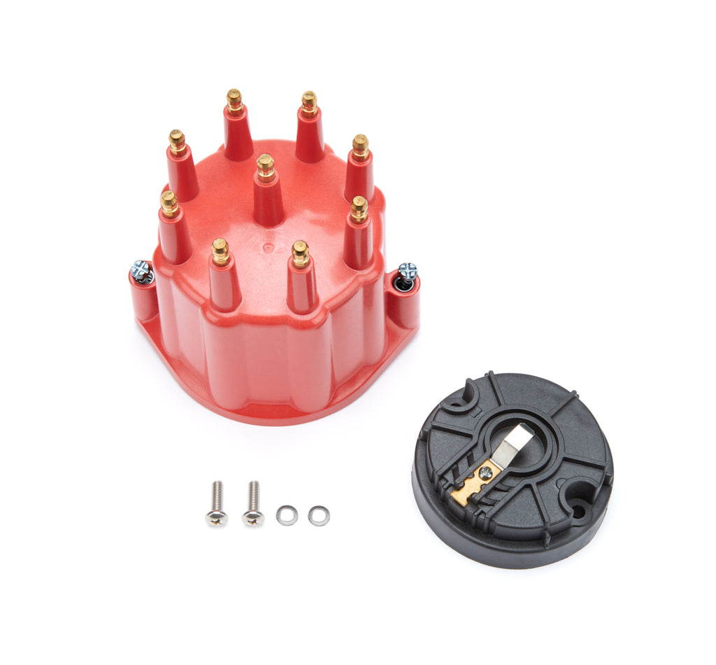 PERTRONIX IGNITION D600711 - Dist. Cap & Rotor Kit - Red w/Male Tower image