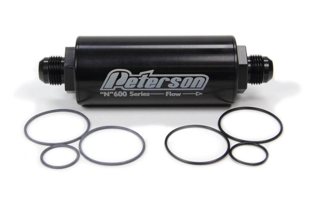 PETERSON FLUID 09-0622 - 10an Inline Fuel Filter w/100 Micron Filter image