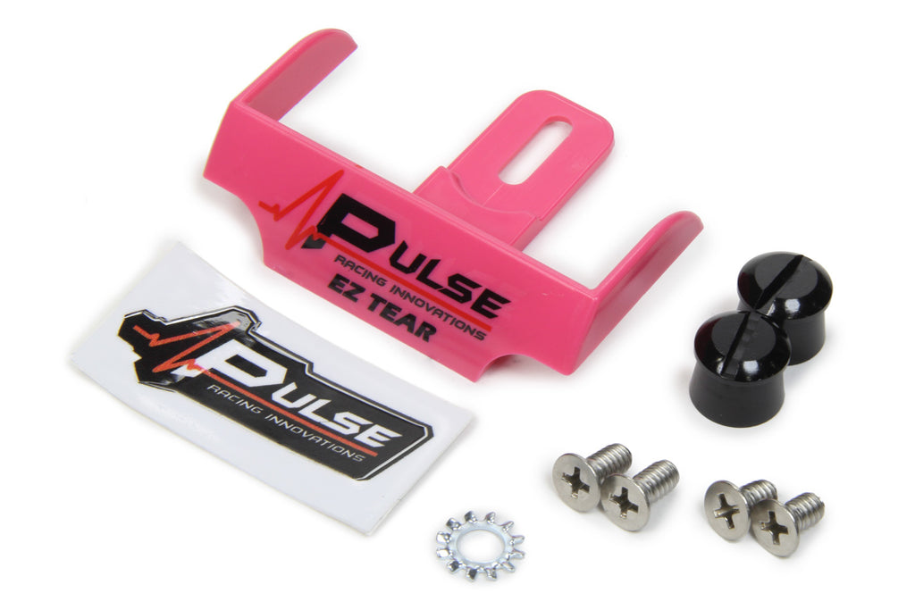 PULSE RACING INNOVATIONS EZTB102PNK - EZ Tear Pink w/ Black Tear Off Post image