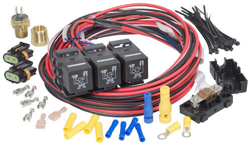 PAINLESS WIRING 30116 - Dual Activation/Dual Fan Relay Kit On 195 off 185 image