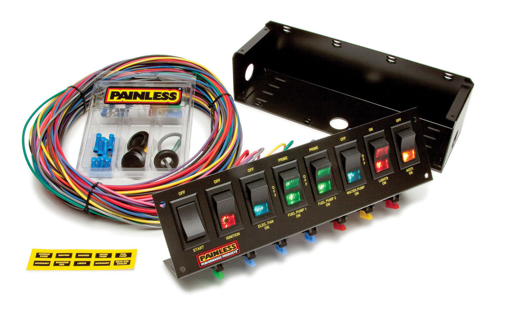 PAINLESS WIRING 50303 - 8 Switch Panel W/Harness  image