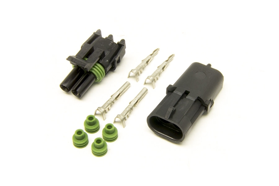 PAINLESS WIRING 70402 - 2 Circuit Male & Female Weatherpack Kit (1 ea.) image