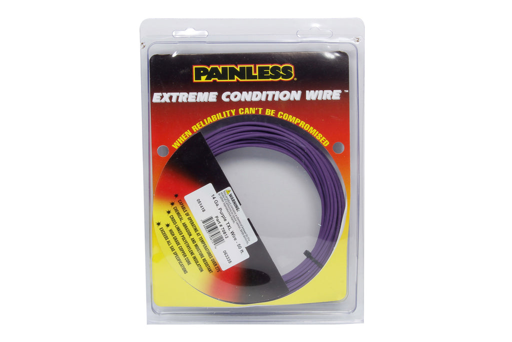 PAINLESS WIRING 70812 - 14 Gauge Purple TXL Wire 50 Ft. image