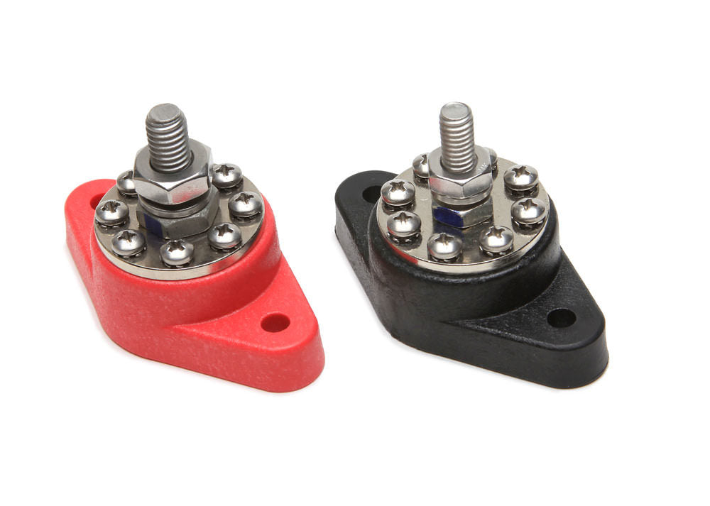 PAINLESS WIRING 80116 - 8-Point Distribution Blocks (Red/Blk) 1 Each image