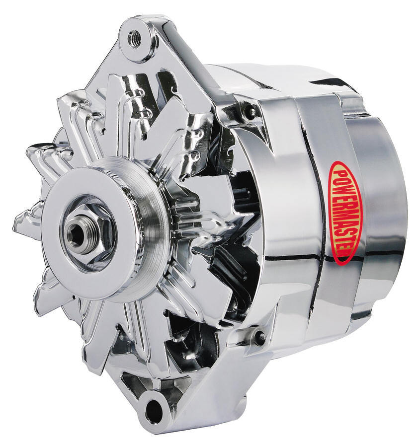 POWERMASTER 17127 - Chrome 85amp Delco Alternator 1 Wire image