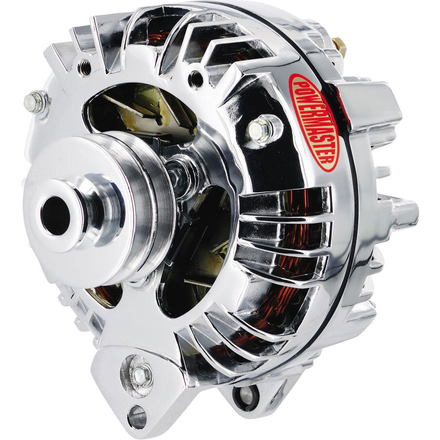 POWERMASTER 17509 - Chrome Mopar Alternator 95 Amp Double Pulley image