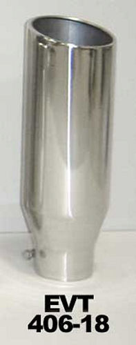 PYPES PERFORMANCE EXHAUST EVT406-18 - Exhaust Tip 4in x 6in 18in L Polished Bolt-on image