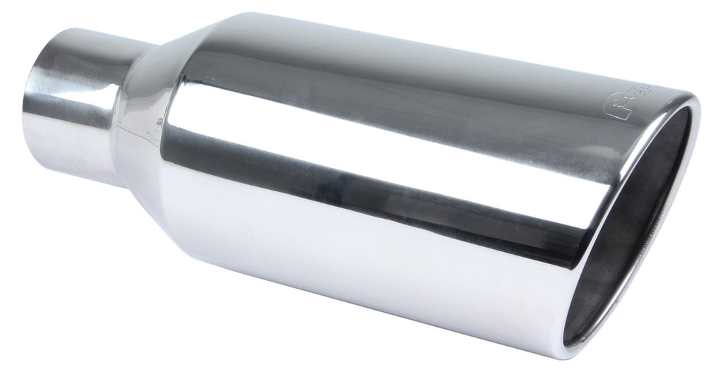 PYPES PERFORMANCE EXHAUST EVT407 - Exhaust Tip 4in x 7in 18in L Polished Weld-on image