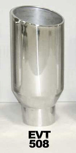 PYPES PERFORMANCE EXHAUST EVT508 - Exhaust Tip 5in x 8in x 18in Rolled Pol. Weld-on image