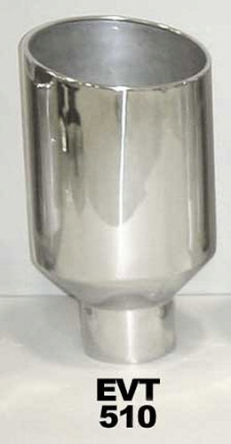 PYPES PERFORMANCE EXHAUST EVT510 - Exhaust Tip 5in x 10in 18in Rolled Pol. Weld-on image