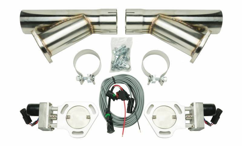 PYPES PERFORMANCE EXHAUST HVE10K3 - Dual Electric Exhaust Cutout 3in w/Y-Pipes image