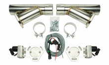 Load image into Gallery viewer, PYPES PERFORMANCE EXHAUST HVE10K3 - Dual Electric Exhaust Cutout 3in w/Y-Pipes image