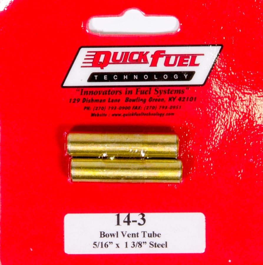 QUICK FUEL TECHNOLOGY 14-3 - Vent Tubes (2pk) 5/16 x 1-3/8 image