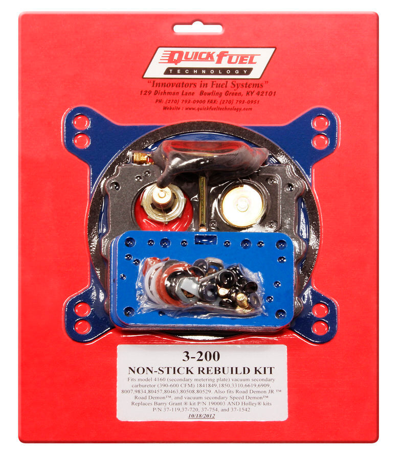 QUICK FUEL TECHNOLOGY 3-200 - 4160 Rebuild Kit - Non-Stick image