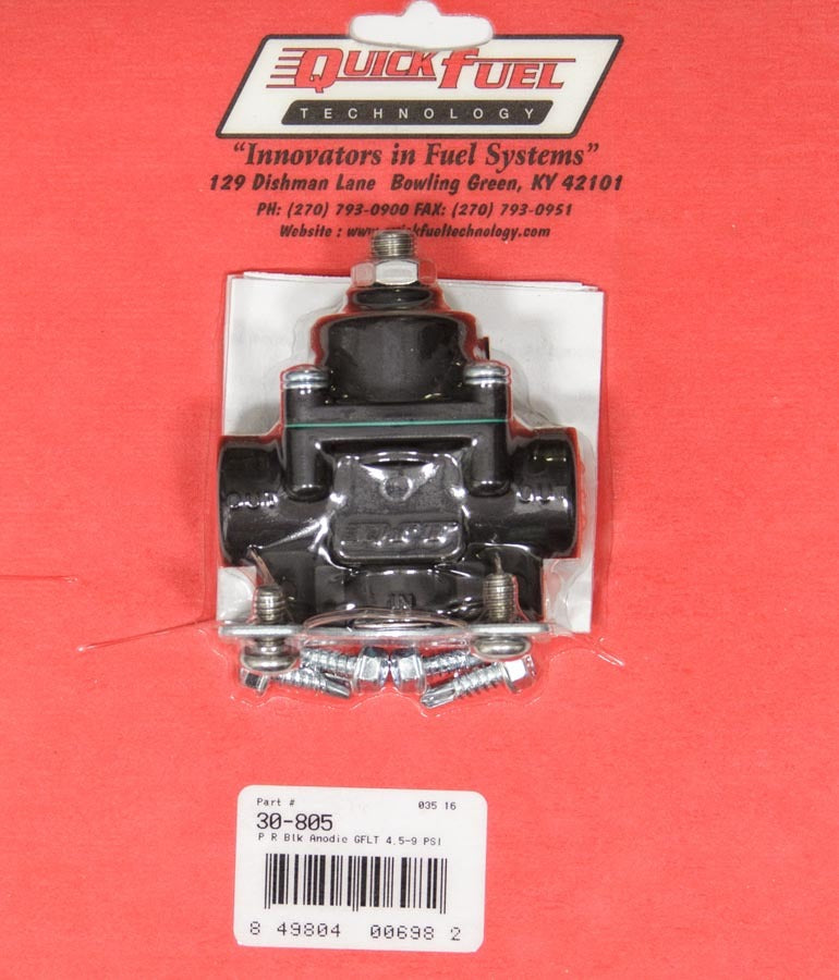 QUICK FUEL TECHNOLOGY 30-805 - Pressure Regulator Black Use wMethanol image