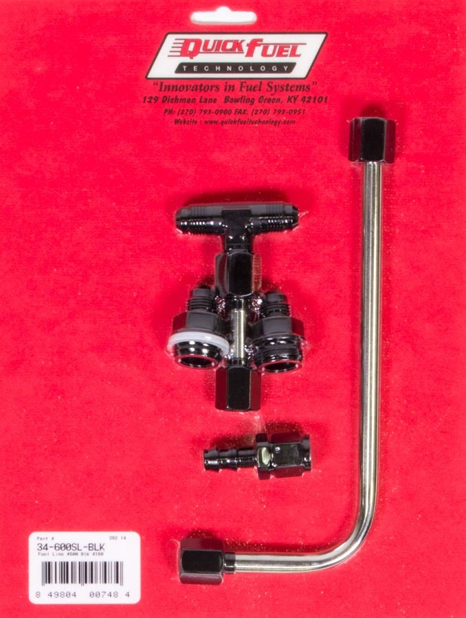 QUICK FUEL TECHNOLOGY 34-600SL-BLK - Dual Feed Fuel Line Kit - Slayer Carbs -6an image