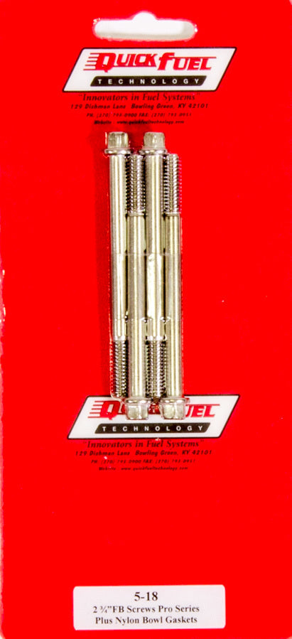QUICK FUEL TECHNOLOGY 5-18 - Fuel Bowl Screws - Pro Series - 4-Pack image