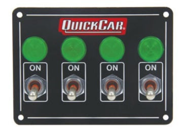 QUICKCAR RACING PRODUCTS 50-718 - Accessory Panel 4 Switch w/Pilot Weatherproof image