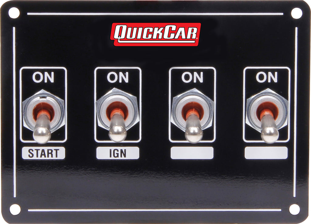 QUICKCAR RACING PRODUCTS 50-7411 - Ignition Panel Extreme 4 Switch Dual Ignition image