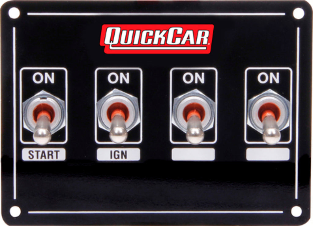 QUICKCAR RACING PRODUCTS 50-7431 - Ignition Panel Extreme 4 Switch Single Ignition image