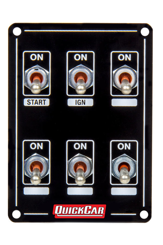 QUICKCAR RACING PRODUCTS 50-7614 - Ignition Panel Extreme 6 Switch Dual Ignition image