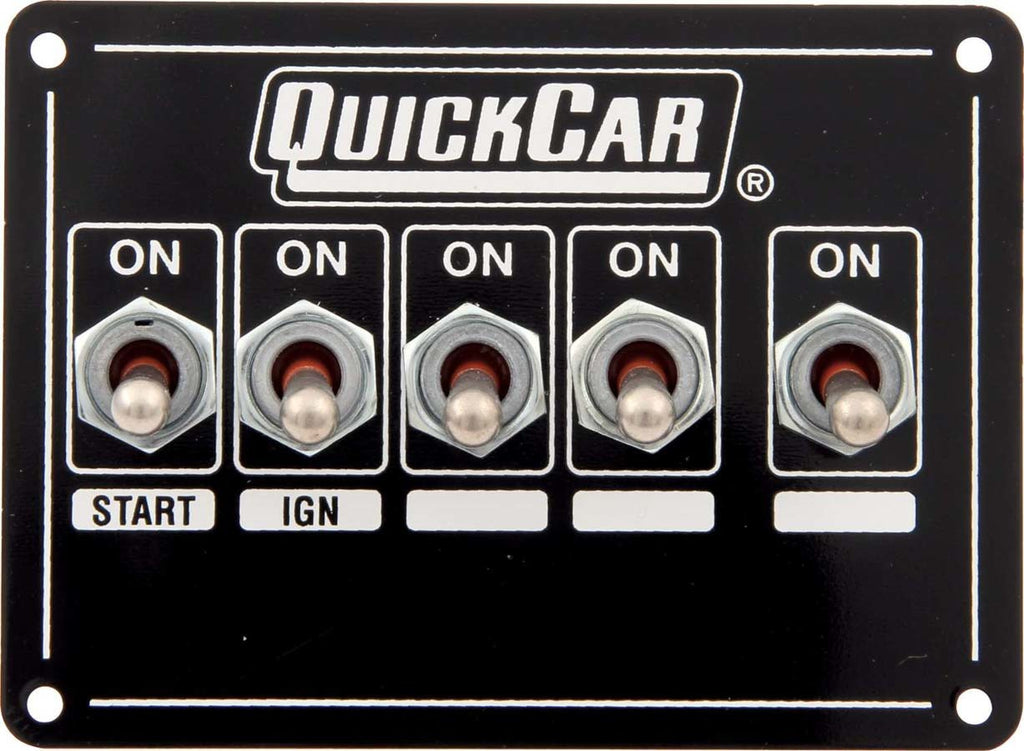 QUICKCAR RACING PRODUCTS 50-7731 - Ignition Panel - Single Ing. w/Acc Switches image