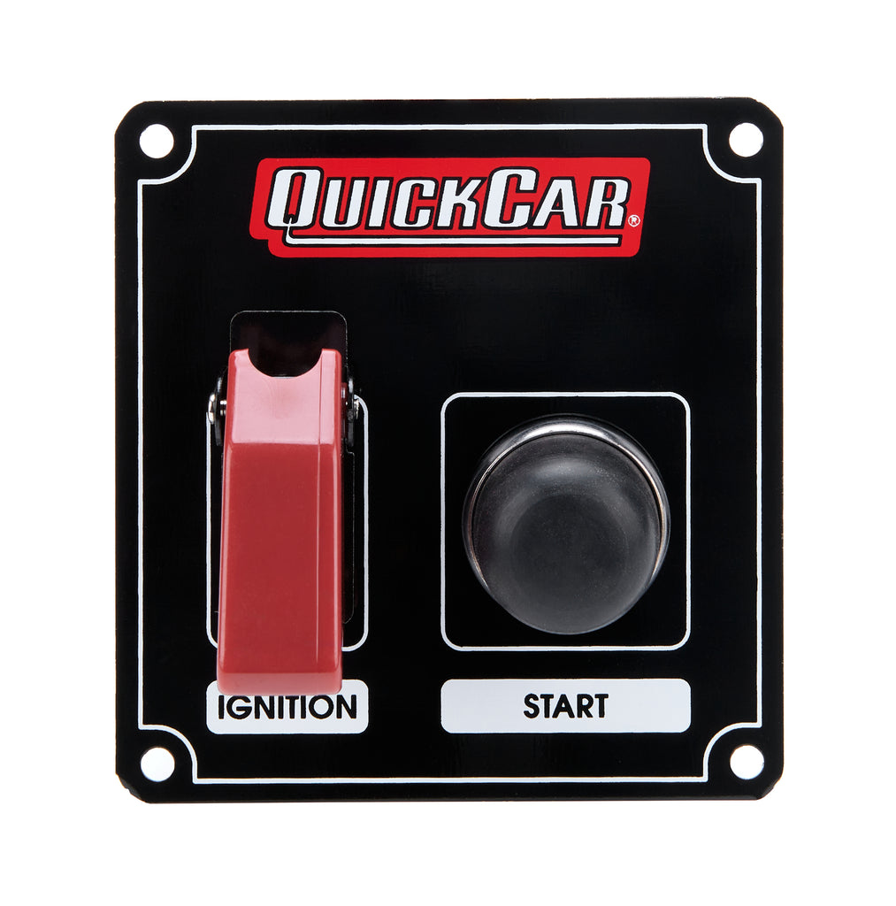 QUICKCAR RACING PRODUCTS 50-803 - Ignition Panel Black w/ Flip Switch image