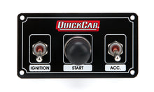 Load image into Gallery viewer, QUICKCAR RACING PRODUCTS 50-820 - Ignition Panel Black w/ Weatherproof Switches image