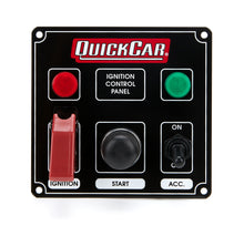 Load image into Gallery viewer, QUICKCAR RACING PRODUCTS 50-823 - Ignition Panel Black w/ 2 Acc. &amp; Lights image