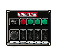 Load image into Gallery viewer, QUICKCAR RACING PRODUCTS 50-826 - Ignition Panel Black w/ 3 Acc. &amp; Lights image