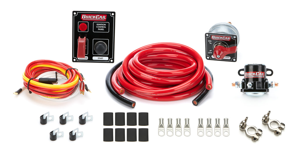 QUICKCAR RACING PRODUCTS 50-830 - Wiring Kit 2 Gauge with Black 50-853 Panel image