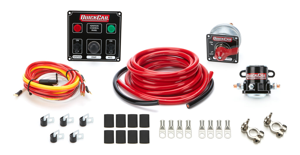 QUICKCAR RACING PRODUCTS 50-831 - Wiring Kit 4 Gauge with Black 50-822 Panel image