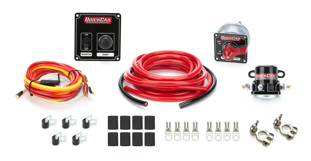 QUICKCAR RACING PRODUCTS 50-835 - Wiring Kit 4 Gauge with Black 50-802 Panel image