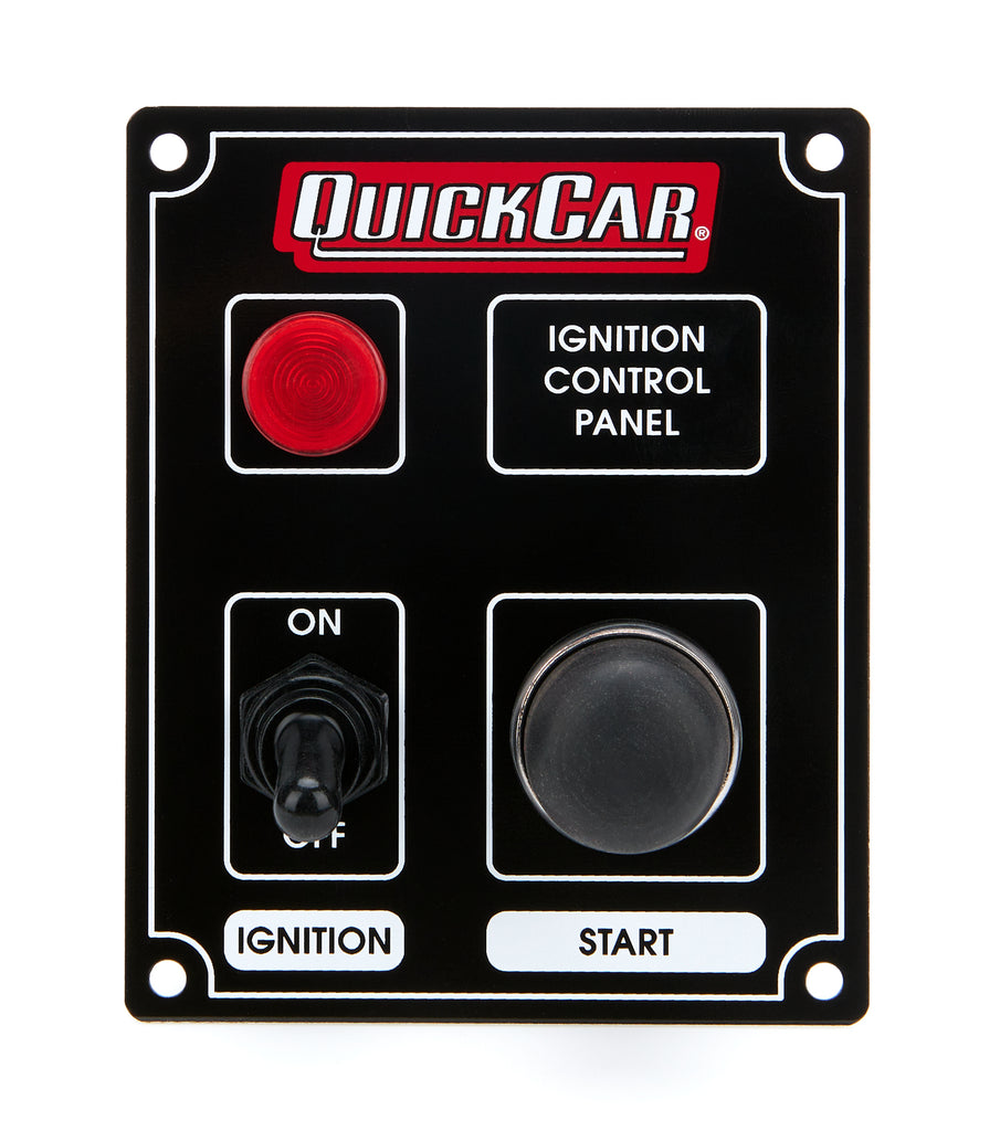 QUICKCAR RACING PRODUCTS 50-852 - Ignition Panel Black w/ Lights image