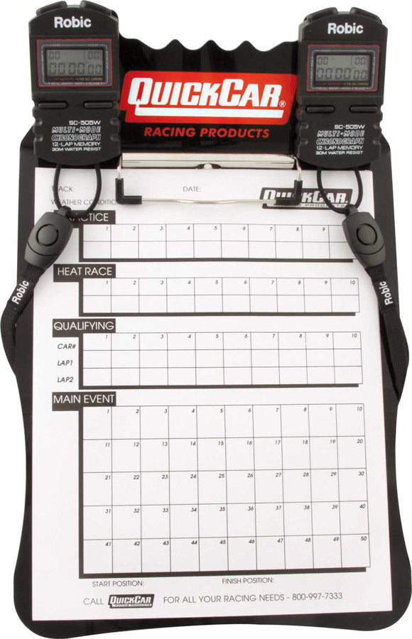 QUICKCAR RACING PRODUCTS 51-052 - Clipboard Timing System Black image